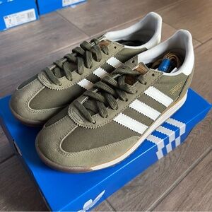 adidas Khaki and White Sneakers